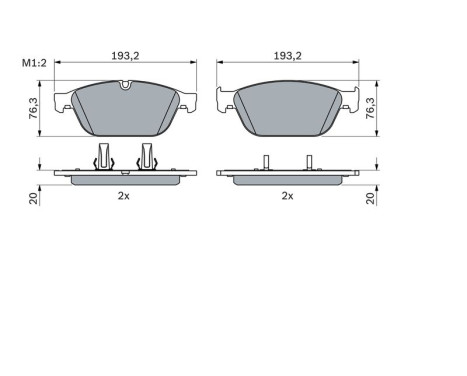 Brake Pad Set, disc brake BP1839 Bosch, Image 5