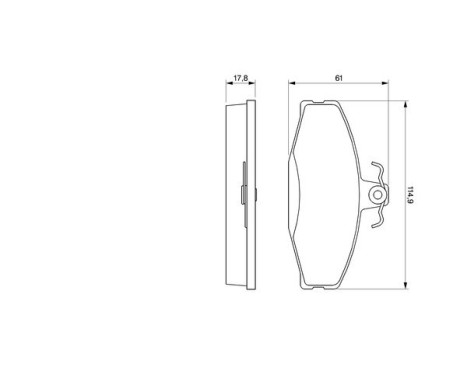 Brake Pad Set, disc brake BP184 Bosch, Image 5