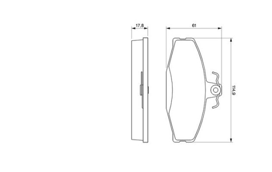 Brake Pad Set, disc brake BP184 Bosch, Image 3