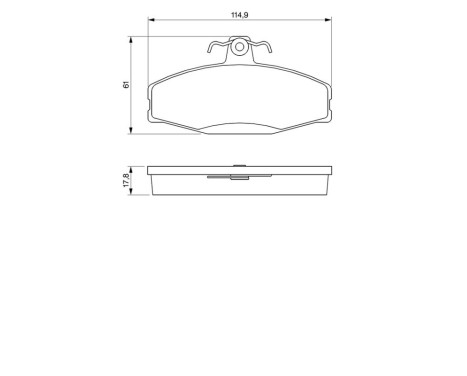 Brake Pad Set, disc brake BP184 Bosch, Image 6