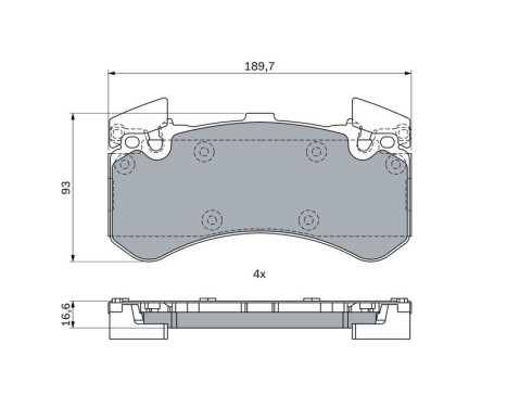 Brake Pad Set, disc brake BP1842 Bosch, Image 7