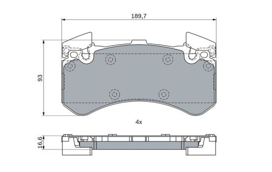 Brake Pad Set, disc brake BP1842 Bosch, Image 7