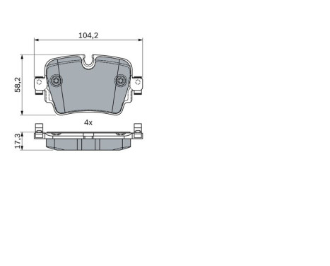 Brake Pad Set, disc brake BP1851 Bosch, Image 5