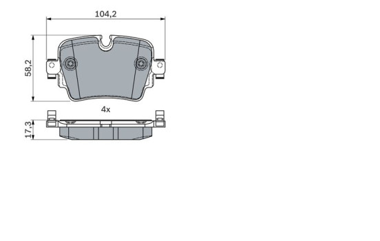 Brake Pad Set, disc brake BP1851 Bosch, Image 5