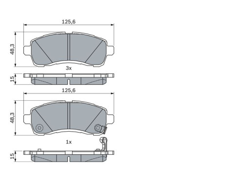 Brake Pad Set, disc brake BP1852 Bosch