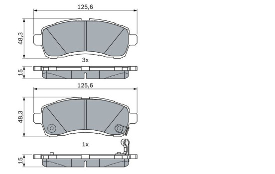 Brake Pad Set, disc brake BP1852 Bosch