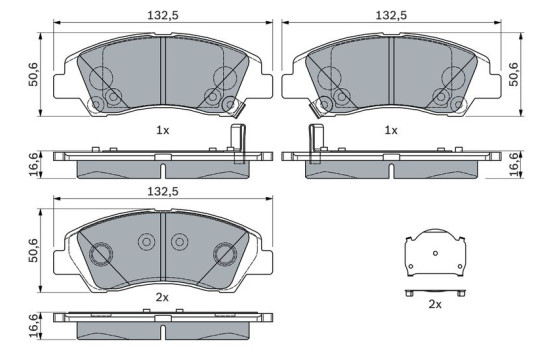 Brake Pad Set, disc brake BP1853 Bosch, Image 7