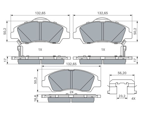 Brake Pad Set, disc brake BP1853 Bosch, Image 8