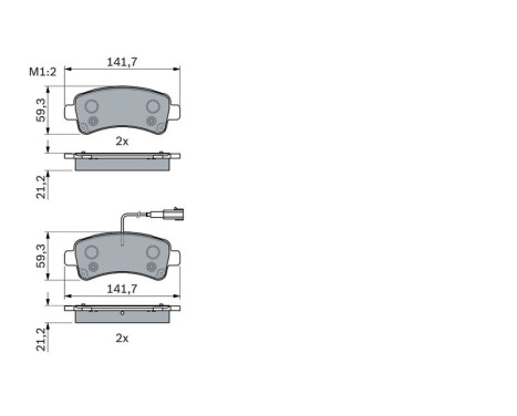 Brake Pad Set, disc brake BP1854 Bosch, Image 5