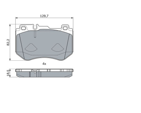 Brake Pad Set, disc brake BP1855 Bosch, Image 6