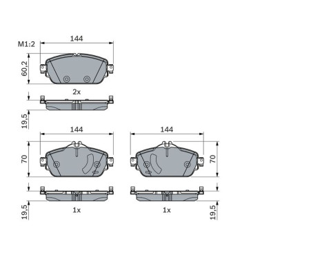 Brake Pad Set, disc brake BP1856 Bosch, Image 5