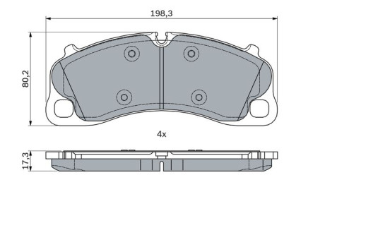Brake Pad Set, disc brake BP1857 Bosch, Image 6