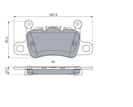 Brake Pad Set, disc brake BP1859 Bosch, Image 7