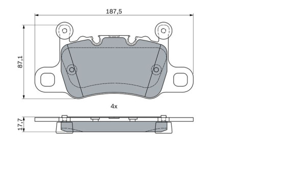 Brake Pad Set, disc brake BP1859 Bosch, Image 7