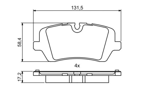 Brake Pad Set, disc brake BP1861 Bosch, Image 7