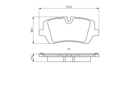 Brake Pad Set, disc brake BP1861 Bosch, Image 8