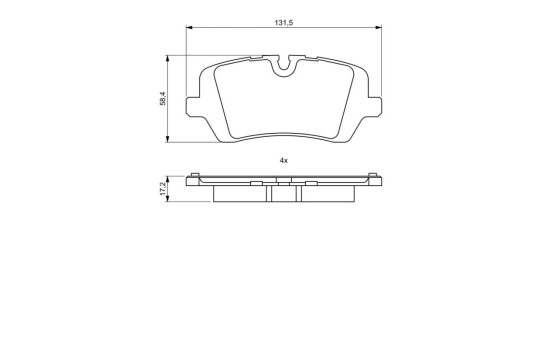 Brake Pad Set, disc brake BP1861 Bosch, Image 8
