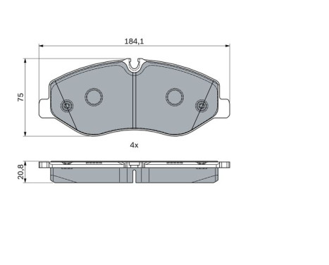 Brake Pad Set, disc brake BP1863 Bosch, Image 7