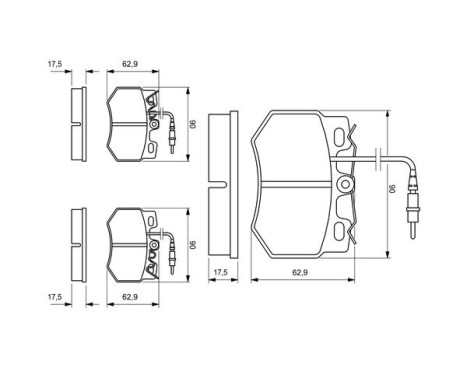 Brake Pad Set, disc brake BP187 Bosch, Image 5