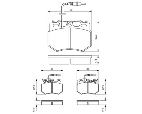 Brake Pad Set, disc brake BP187 Bosch, Image 6