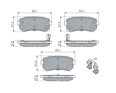 Brake Pad Set, disc brake BP1875 Bosch, Image 7