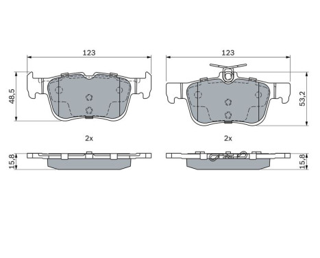 Brake Pad Set, disc brake BP1876 Bosch, Image 2