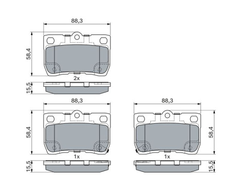 Brake Pad Set, disc brake BP1879 Bosch, Image 7