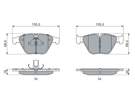 Brake Pad Set, disc brake BP1886 Bosch, Image 7