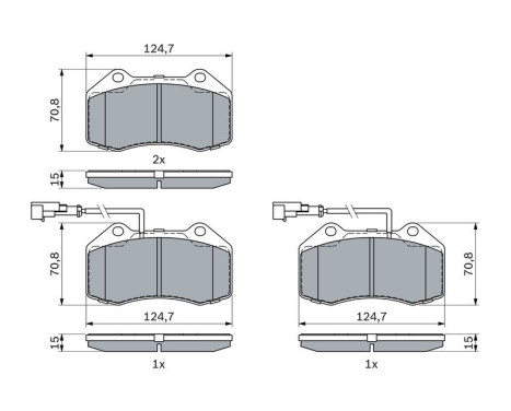 Brake Pad Set, disc brake BP1891 Bosch, Image 7