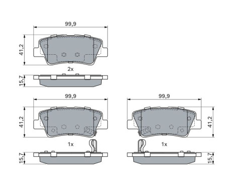 Brake Pad Set, disc brake BP1896 Bosch, Image 7