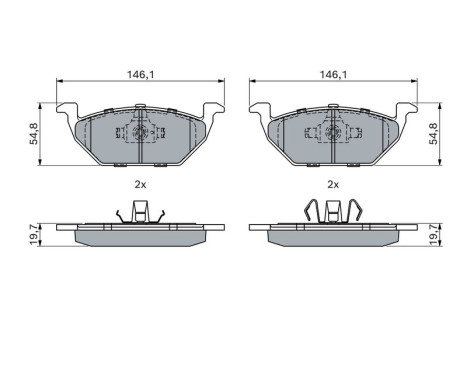 Brake Pad Set, disc brake BP1914 Bosch, Image 7