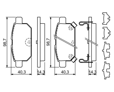 Brake Pad Set, disc brake BP1920 Bosch, Image 7