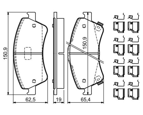 Brake Pad Set, disc brake BP1921 Bosch, Image 7