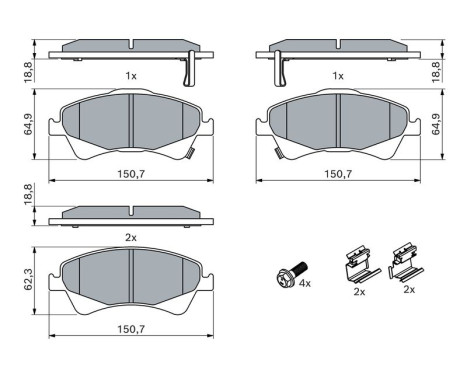 Brake Pad Set, disc brake BP1921 Bosch, Image 5