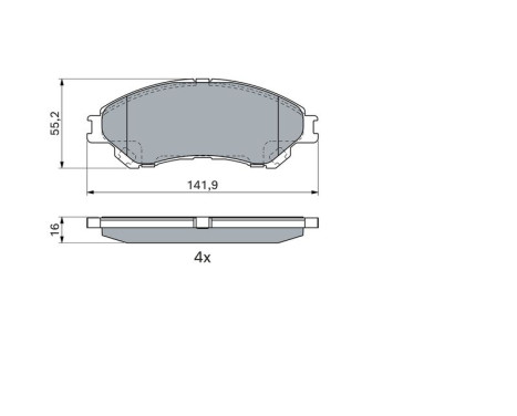 Brake Pad Set, disc brake BP1925 Bosch, Image 3