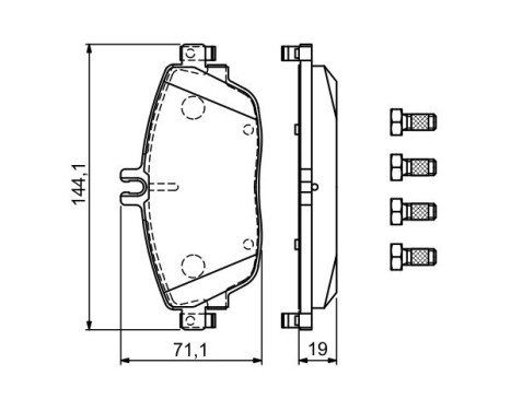 Brake Pad Set, disc brake BP1926 Bosch, Image 7