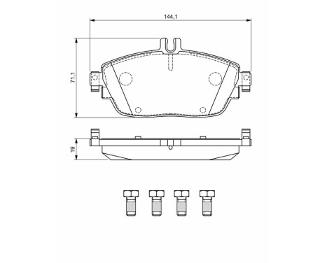 Brake Pad Set, disc brake BP1926 Bosch, Image 8
