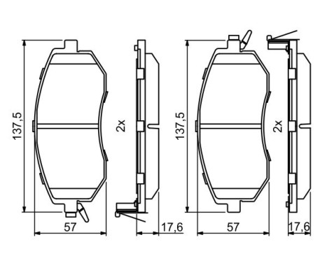 Brake Pad Set, disc brake BP1935 Bosch, Image 7