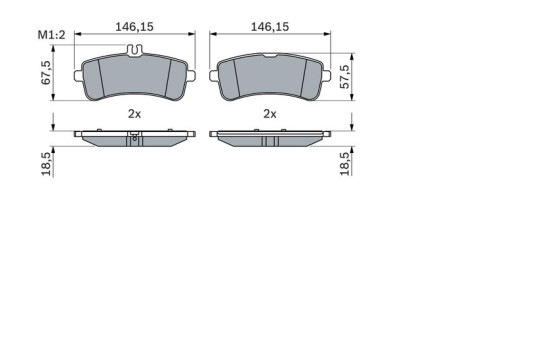 Brake Pad Set, disc brake BP1938 Bosch