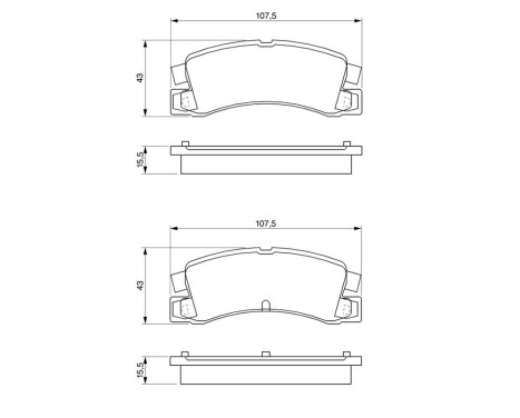Brake Pad Set, disc brake BP194 Bosch, Image 7