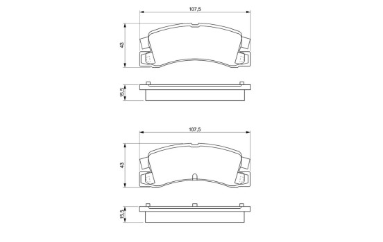 Brake Pad Set, disc brake BP194 Bosch, Image 7