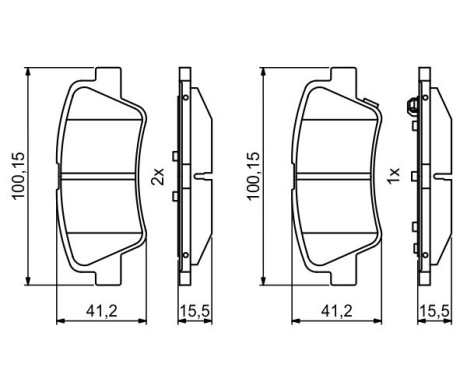 Brake Pad Set, disc brake BP1942 Bosch, Image 7