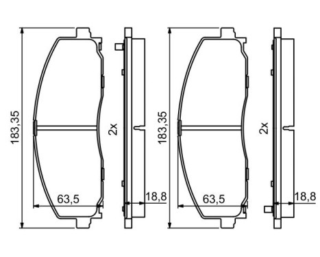 Brake Pad Set, disc brake BP1943 Bosch, Image 7