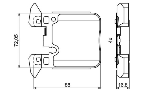 Brake Pad Set, disc brake BP1948 Bosch