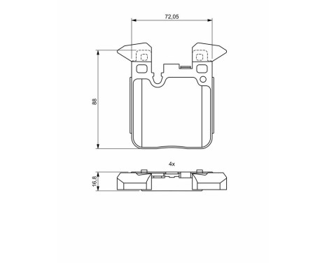Brake Pad Set, disc brake BP1948 Bosch, Image 2