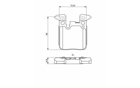 Brake Pad Set, disc brake BP1948 Bosch, Image 2