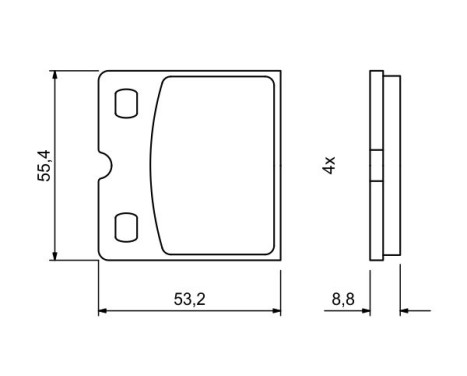 Brake Pad Set, disc brake BP1949 Bosch, Image 3