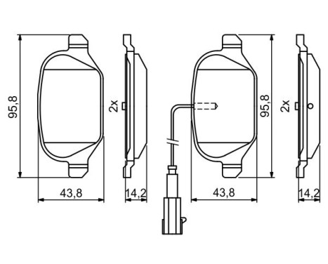 Brake Pad Set, disc brake BP1953 Bosch, Image 7