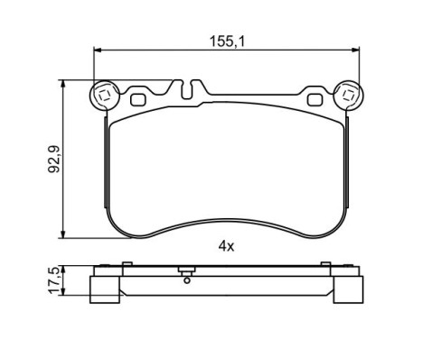 Brake Pad Set, disc brake BP1954 Bosch, Image 7