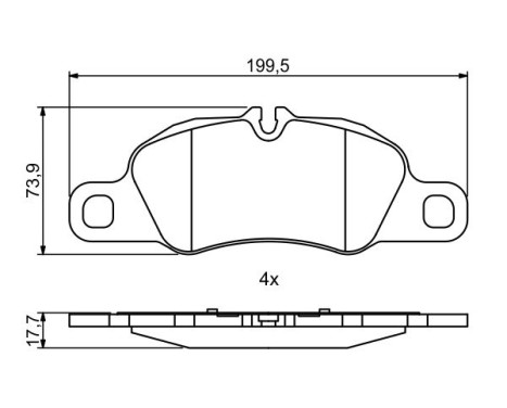 Brake Pad Set, disc brake BP1958 Bosch, Image 7